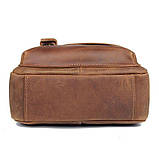 Шкіряна чоловіча сумка Vintage 20206 Коричнева, фото 8
