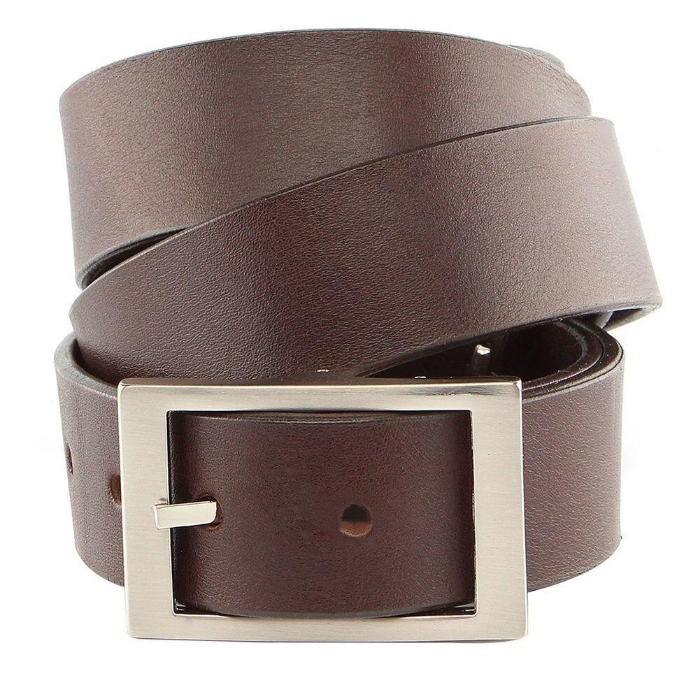 Надійний шкіряний італійський ремінь GRANDE PELLE 00242 Коричневий, фото 1