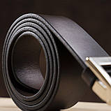 Надійний шкіряний італійський ремінь GRANDE PELLE 00242 Коричневий, фото 7