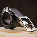 Надійний шкіряний італійський ремінь GRANDE PELLE 00242 Коричневий, фото 8