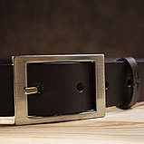 Надійний шкіряний італійський ремінь GRANDE PELLE 00242 Коричневий, фото 9