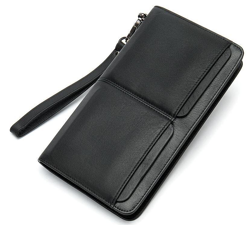 Чоловічий клатч-барсетка з ремінцем на руку Vintage 14656 Чорний, фото 1