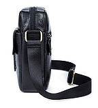 Сумка чоловіча флотар Vintage 14721 Чорна, фото 2