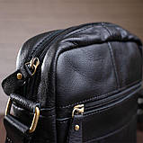 Сумка чоловіча флотар Vintage 14721 Чорна, фото 9