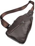 Сумка чоловіча через плече Vintage 14952 Коричнева, фото 3