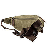 Сумка поясна текстильна Vintage 20174 Оливкова, фото 2