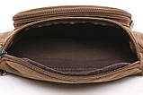 Сумка поясна текстильна Vintage 20176 Коричнева, фото 5