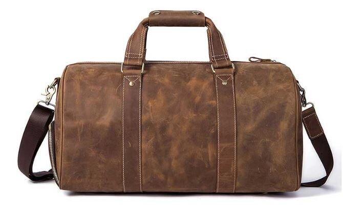 Сумка дорожня чоловіча шкіряна Vintage 14893 Коричнева, фото 1