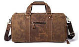 Сумка дорожня чоловіча шкіряна Vintage 14893 Коричнева, фото 2