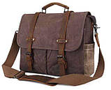Сумка-портфель на плече Vintage 20116 Коричнева, фото 2