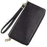 Чоловічий горизонтальний шкіряний клатч SHVIGEL 19123 Чорний, фото 2