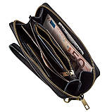 Чоловічий горизонтальний шкіряний клатч SHVIGEL 19123 Чорний, фото 4