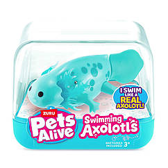 Інтерактивна іграшка Pets Alive Swimming Axolotls ZURU – Аксолотль (бірюзовий) 9556B