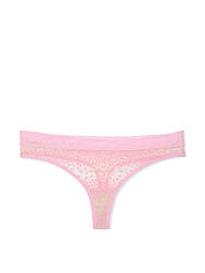 Трусики Стрінги Victoria's Secret Logo Thong Panty, Рожеві