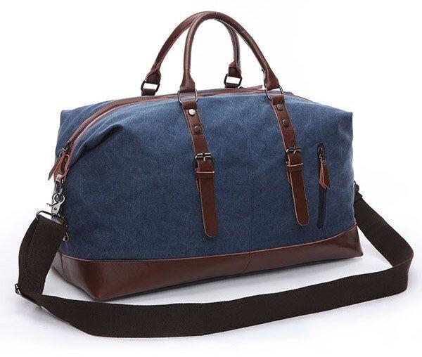 Дорожня сумка текстильна велика Vintage 20083 Синя, фото 1