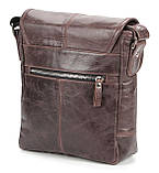 Сумка SHVIGEL 00855 з натуральної шкіри Коричнева, фото 6