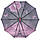 Жіноча парасоля напівавтомат на 10 спиць антивітер від Bellissimo з принтом Парижу, фіолетовий, М 0637-4, фото 6