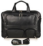Сумка чоловіча Vintage 14379 Чорна, фото 2