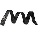 Ремінь чоловічий з пряжкою автомат матовою Vintage 20318 Чорний, фото 2