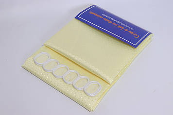 Шторка для ванної широка 240x180 см однотонна жовта 5314/yellow
