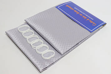 Шторка для ванної широка 240x180 см однотонна сіра 5314/grey