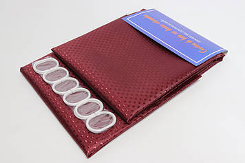 Шторка для ванної широка 240x180 см однотонна бордова 5314/bordo