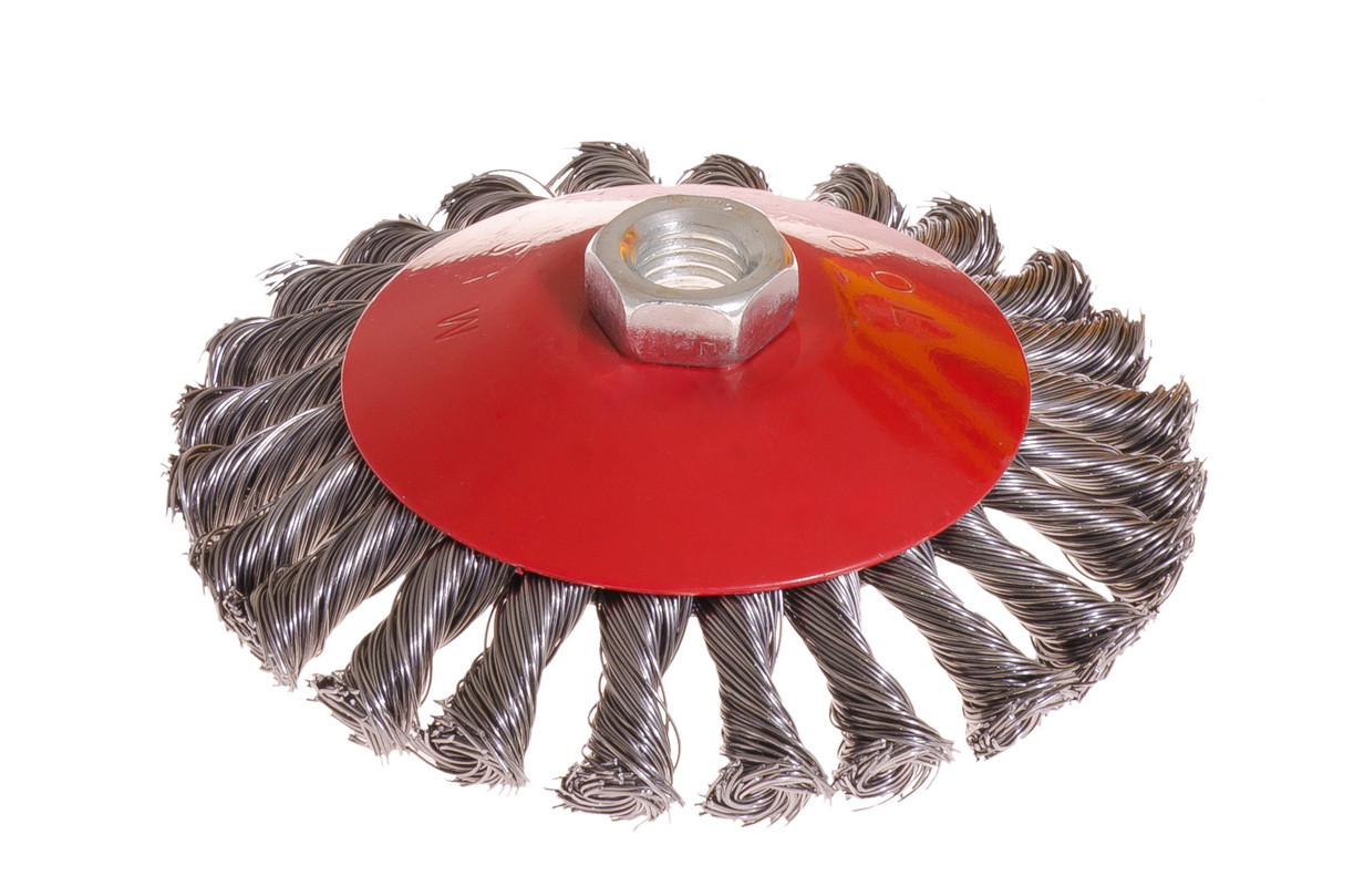 Щітка конусна з плетеного дроту D125 М14 MASTER TOOL 19-8012, фото 1