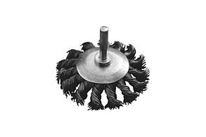 Щітка конусна з плетеного дроту D 75 зі стрижнем 1/4" MASTER TOOL 19-9307