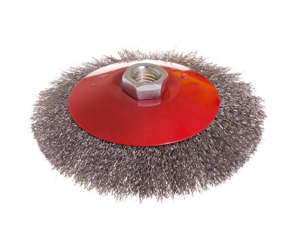 Щітка конусна з рифленого дроту D125 М14 MASTER TOOL 19-8212, фото 1