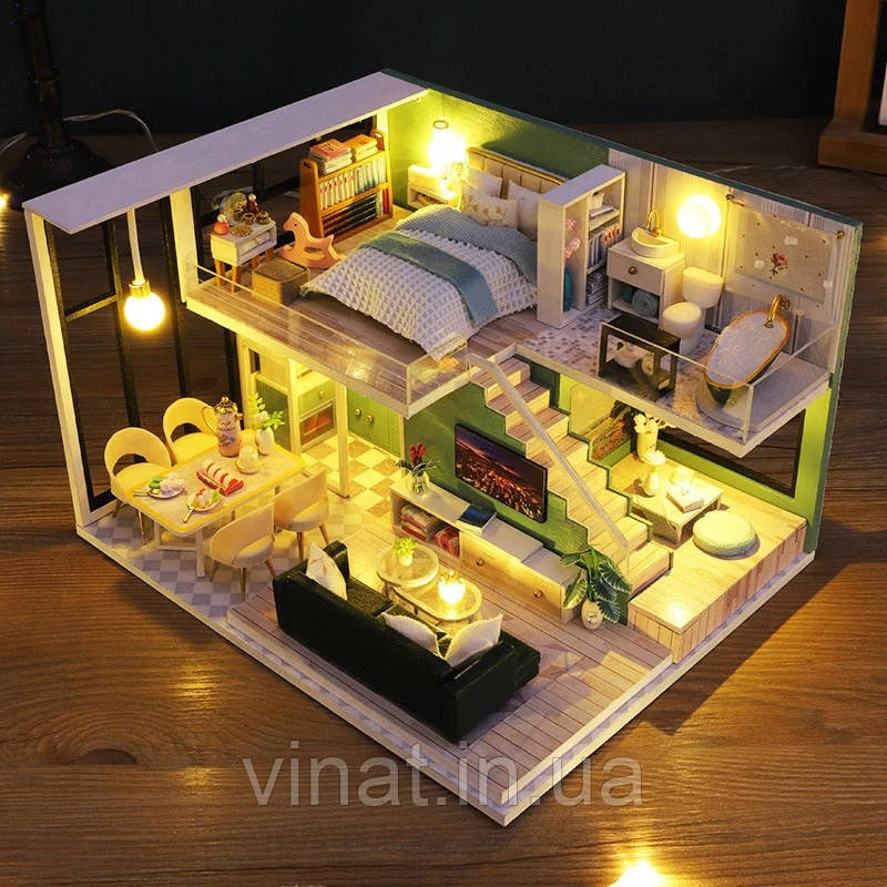 Румбокс Вілла спокійне життя DIY Villa Quiet Life Інтер'єрний конструктор M-039 + купол