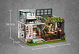 Румбокс Будиночок напівсад Half of The Garden Dollhouse Kit DIY Інтер'єрний конструктор L-035 + купол, фото 10
