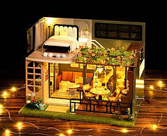 Румбокс Будиночок напівсад Half of The Garden Dollhouse Kit DIY Інтер'єрний конструктор L-035 + купол