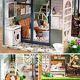Румбокс Будиночок напівсад Half of The Garden Dollhouse Kit DIY Інтер'єрний конструктор L-035 + купол, фото 8