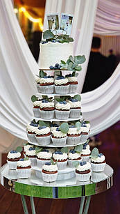 Весільний торт , весільні капкейки порційні Київ