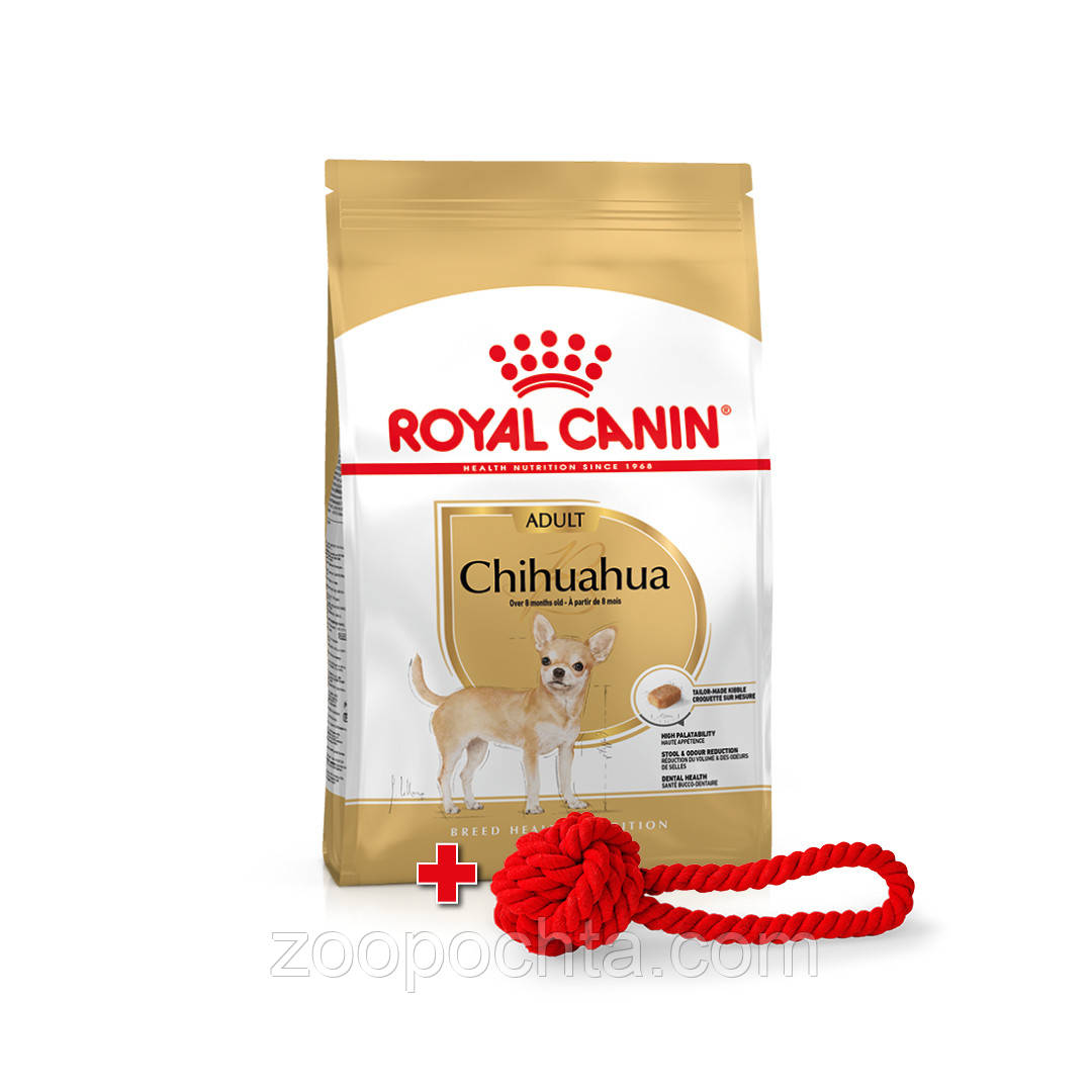 Іграшка в подарунок! Сухий корм Royal Canin Chihuahua Adult (Роял Канін Чіхуахуа) для собак 1,5 КГ