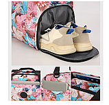 Сумка жіноча спортивна з відділенням для взуття сіра 146С, фото 5