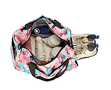 Сумка жіноча спортивна з відділенням для взуття сіра 146С, фото 2