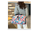 Сумка жіноча спортивна з відділенням для взуття сіра 146С, фото 4