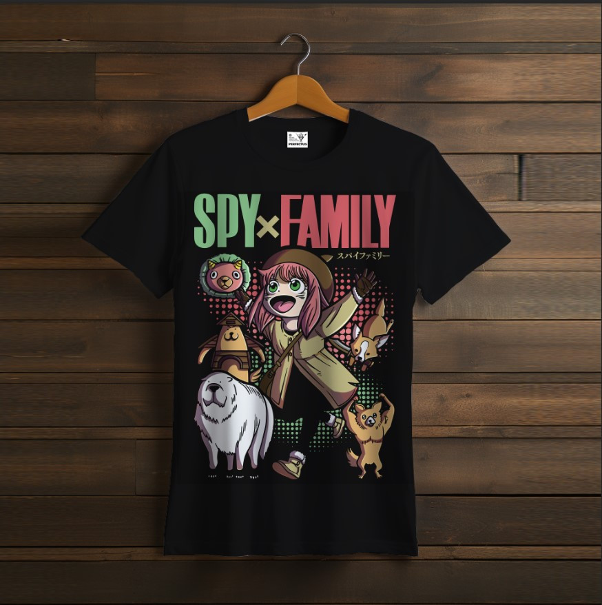 Футболка унісекс з принтом "Хакі, Сім'я шпигуна, Spy Family, аніме, персонажі"