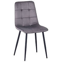 Стілець Cherry чорний/ вельвет сірий