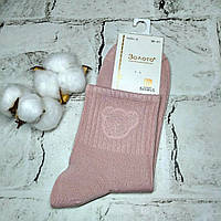 Шкарпетки жіночі бамбукові з високою резинкою Ведмедик 36-41р Рожеві Y251-34
