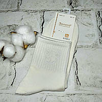 Шкарпетки жіночі бамбукові з високою резинкою Ведмедик 36-41р Молочні Y251-35