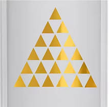 Дзеркальні пластикові наклейки трикутники Золоті 2 х 2 см 50 шт Б235, фото 3