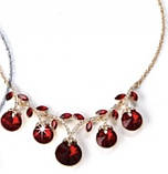 Набір біжутерії червоний Сережки "Елсі"+Кольє "Рашель", фото 2