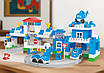 Дитячий конструктор поліцейський участок ігровий набір 180 деталей будівлі фігурки машинки вертоліт дорога знаки, фото 6