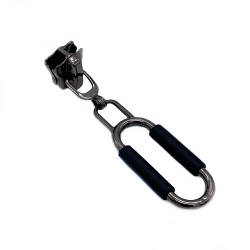 Бігунок для тракторної блискавки №5 блек-нікель (Підвіс "Скрепка")