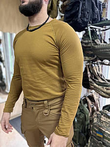 Лонгслів стрейч-кулір, койот