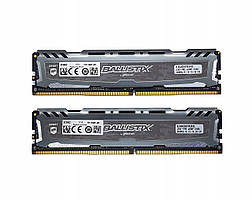 Оперативна пам'ять DDR4 8GB (комплект 2*4GB) 2400MHz BALLISTIX By Micron (BLS4G4D240FSB.8FBD) PC4-19200 б/в