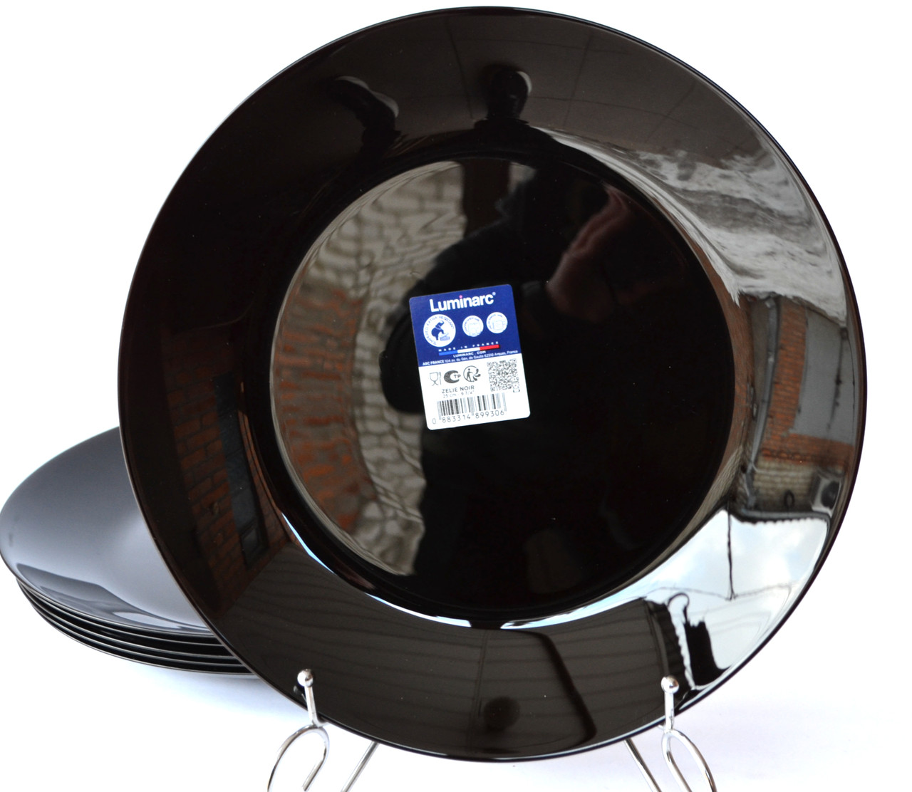 Тарілка обідня Luminarc 25 см чорна Zelie Black
