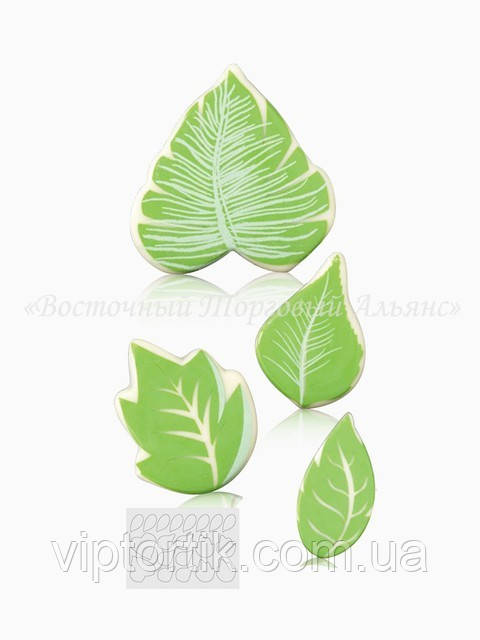 Форми для шоколаду з перевернутим малюнком Modecor — Листя 34203